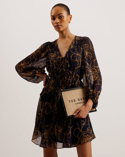 BURSAN-Tops-Cropped Top With Puff Sleeve- Ted Baker Romania
